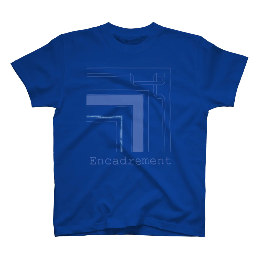 クロネコチャコとフランス額装のショップのEncadrementBlue スタンダードTシャツ