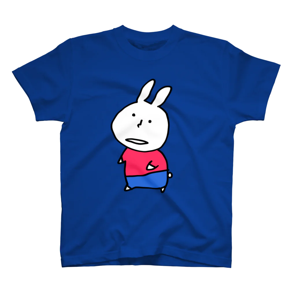 chuou-senのうさぎ赤いシャツ青いズボン Regular Fit T-Shirt