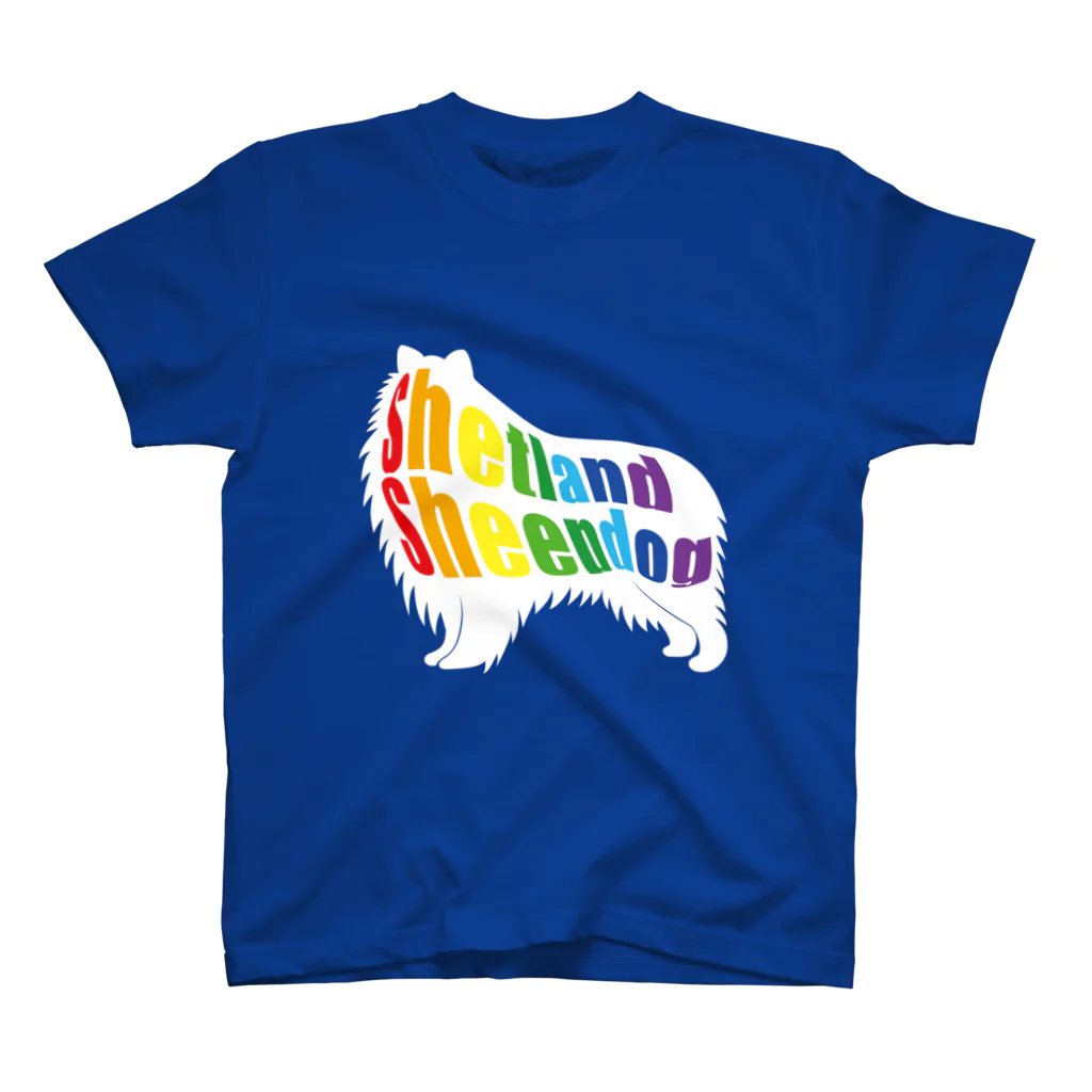 marron1632のShetland Sheepdog rainbow Regular Fit T-Shirt
