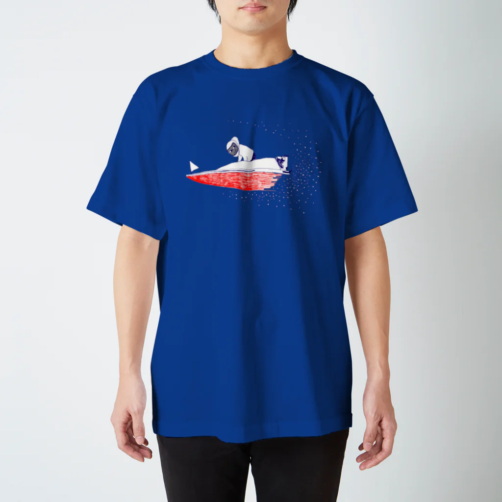 NIKORASU GOの競艇マニア専用デザイン「ボートレースのまくり指し」 スタンダードTシャツ