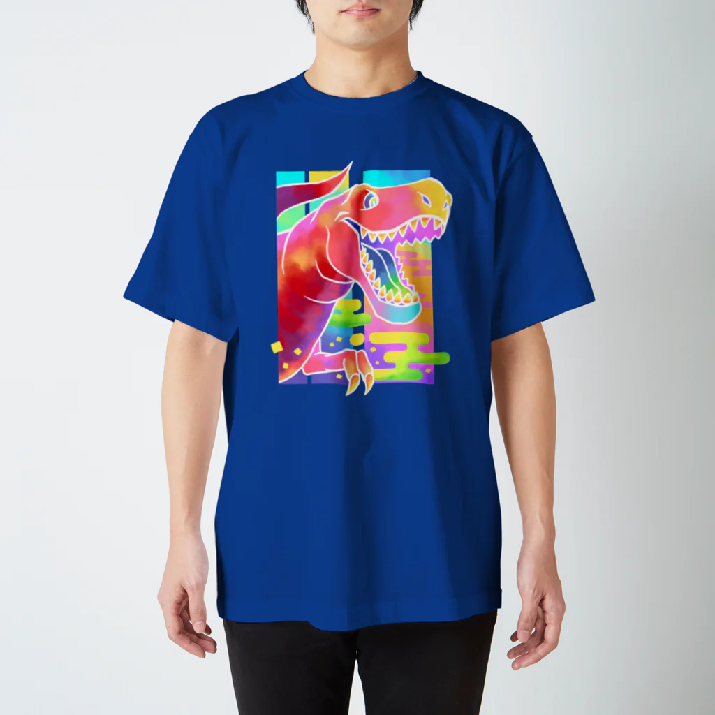 あおとあかの【和風】ティラノサウルス スタンダードTシャツ