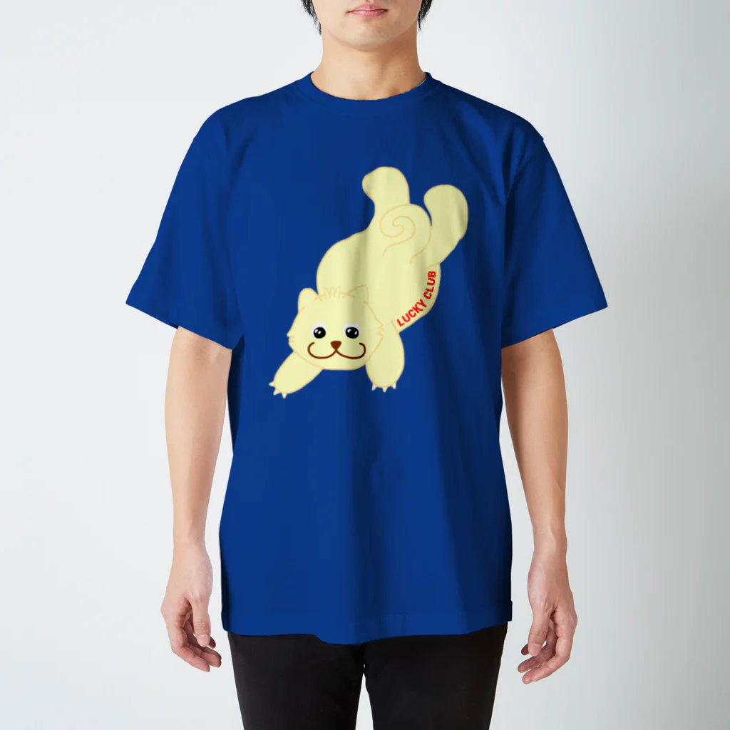 LUCKY CLUBの寝そべりラッキーちゃん スタンダードTシャツ