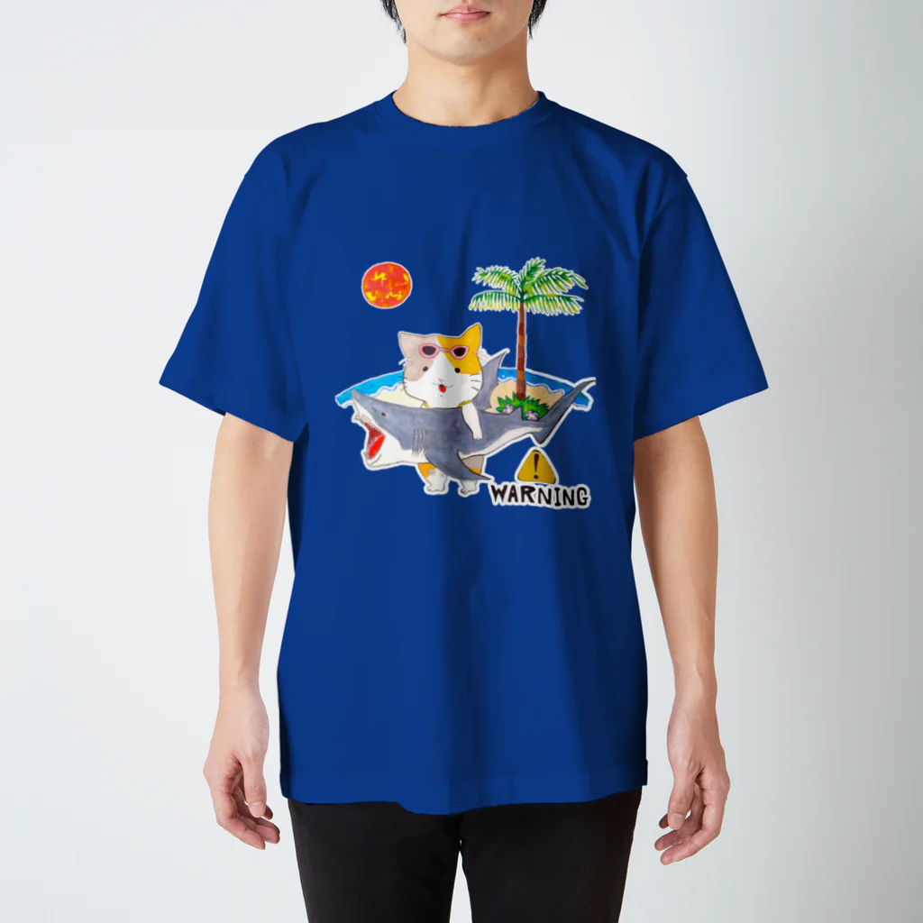 きーのお店のなんかゆるいみけねことWARNING スタンダードTシャツ