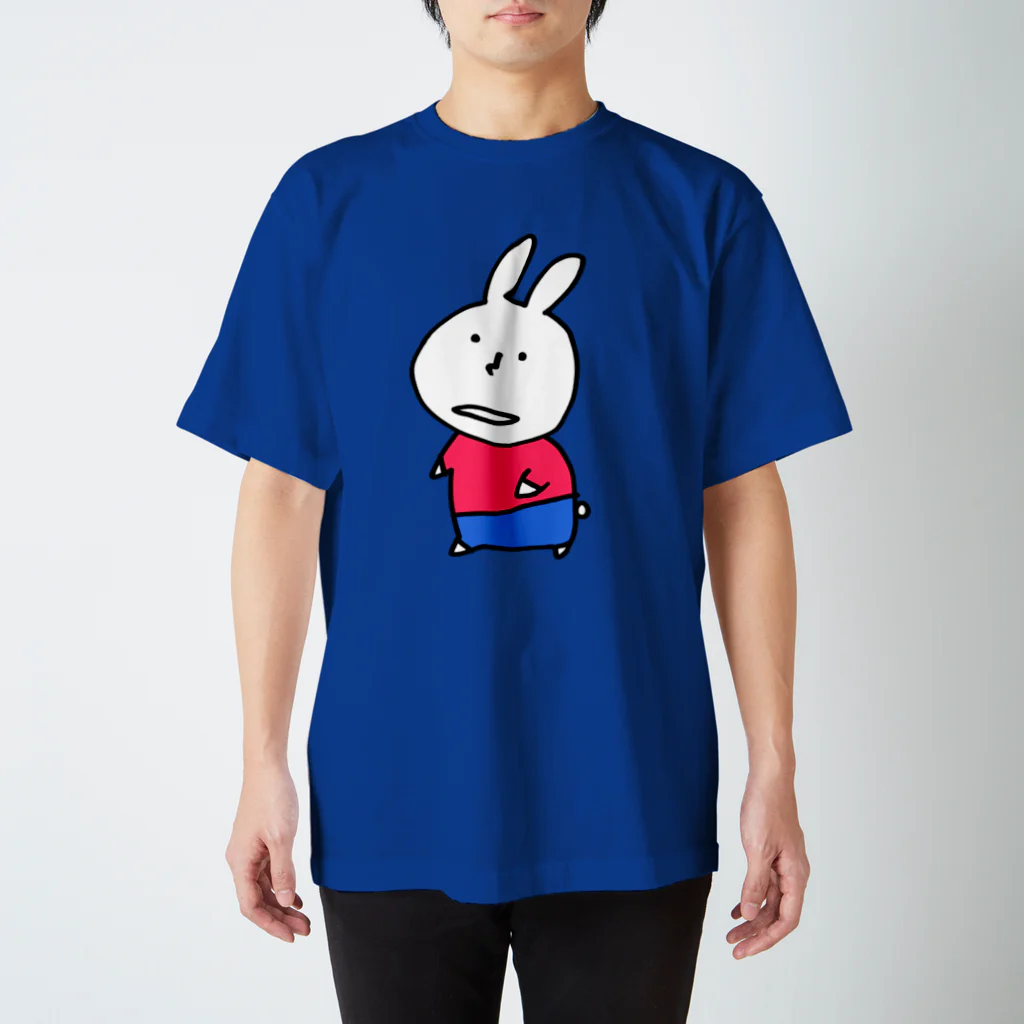 chuou-senのうさぎ赤いシャツ青いズボン Regular Fit T-Shirt