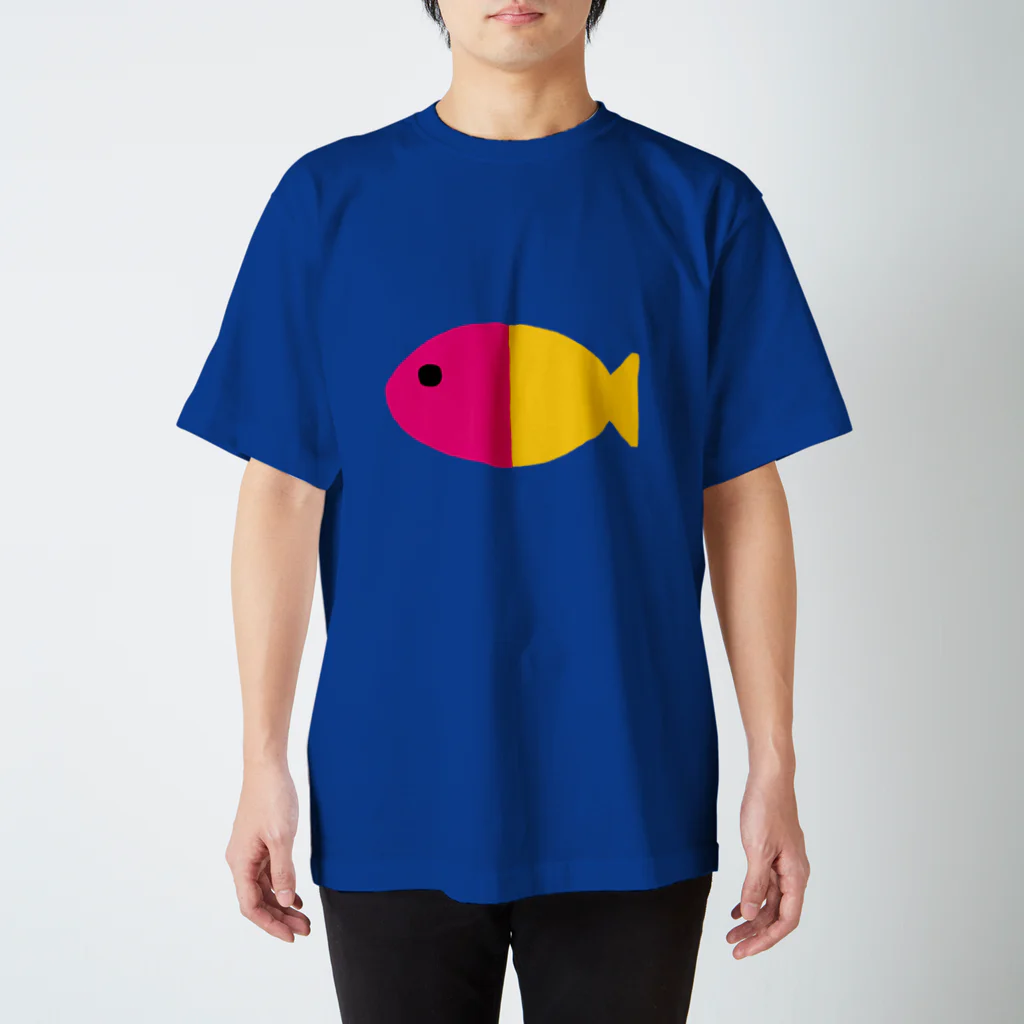 小梅製作所の中崎町のバイカラードッティバック桃子 Regular Fit T-Shirt