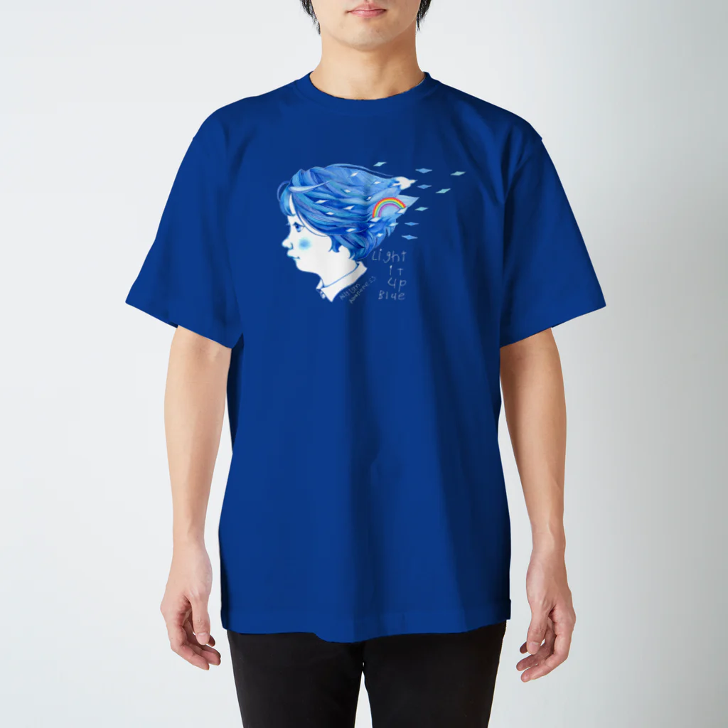 BonamiのLight it up Blue「すずちゃんの青い寝ぐせ」ダークカラー Regular Fit T-Shirt