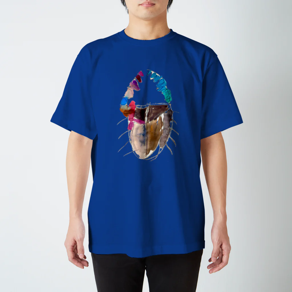 Ayano & Dolphinの虹色のクワガタ & 枝豆 スタンダードTシャツ