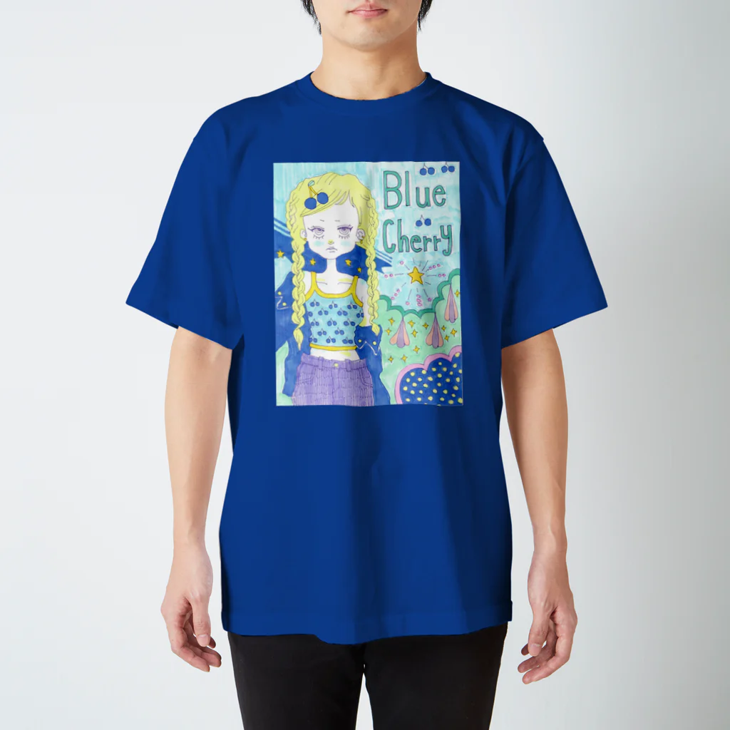 kaoru_littieのBlue cherry Regular Fit T-Shirt