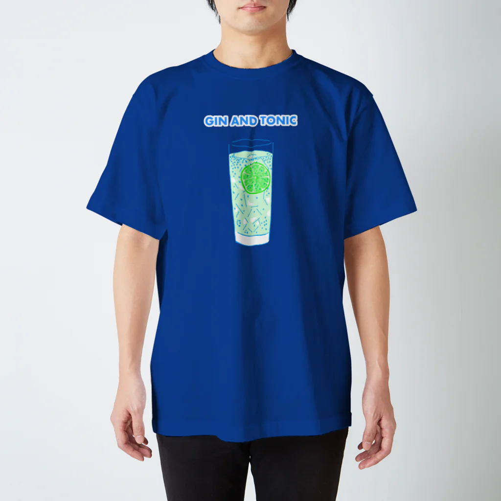 NIKORASU GOのこの夏おすすめ！カクテルデザイン「ジントニック」 スタンダードTシャツ