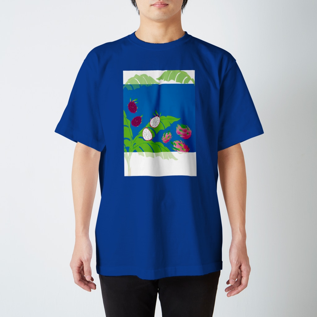 ドラゴンフルーツとバナナの木のトロピカルイラスト ジルトチッチのデザインボックス Ocplanning のスタンダードtシャツ通販 Suzuri スズリ