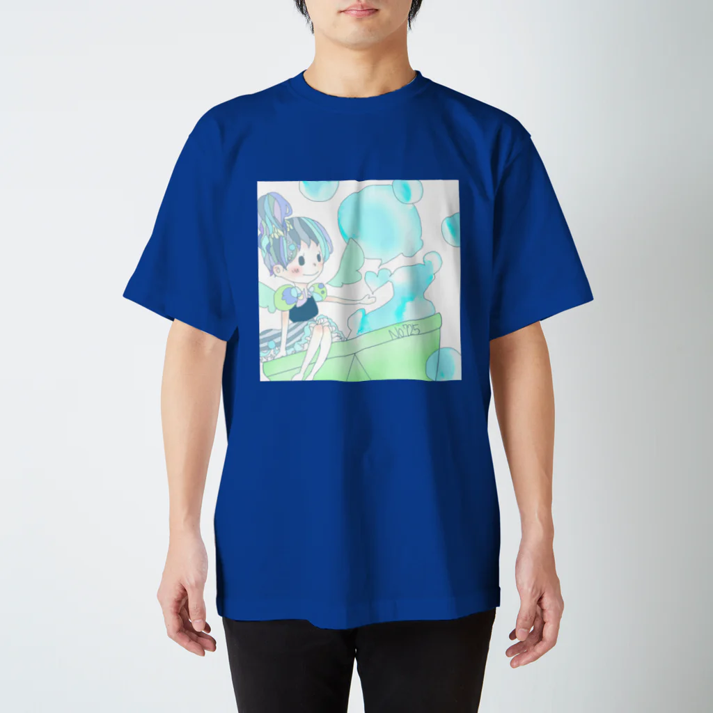 No.725(なんばーななにこ)のシャボン玉おんなのこ スタンダードTシャツ