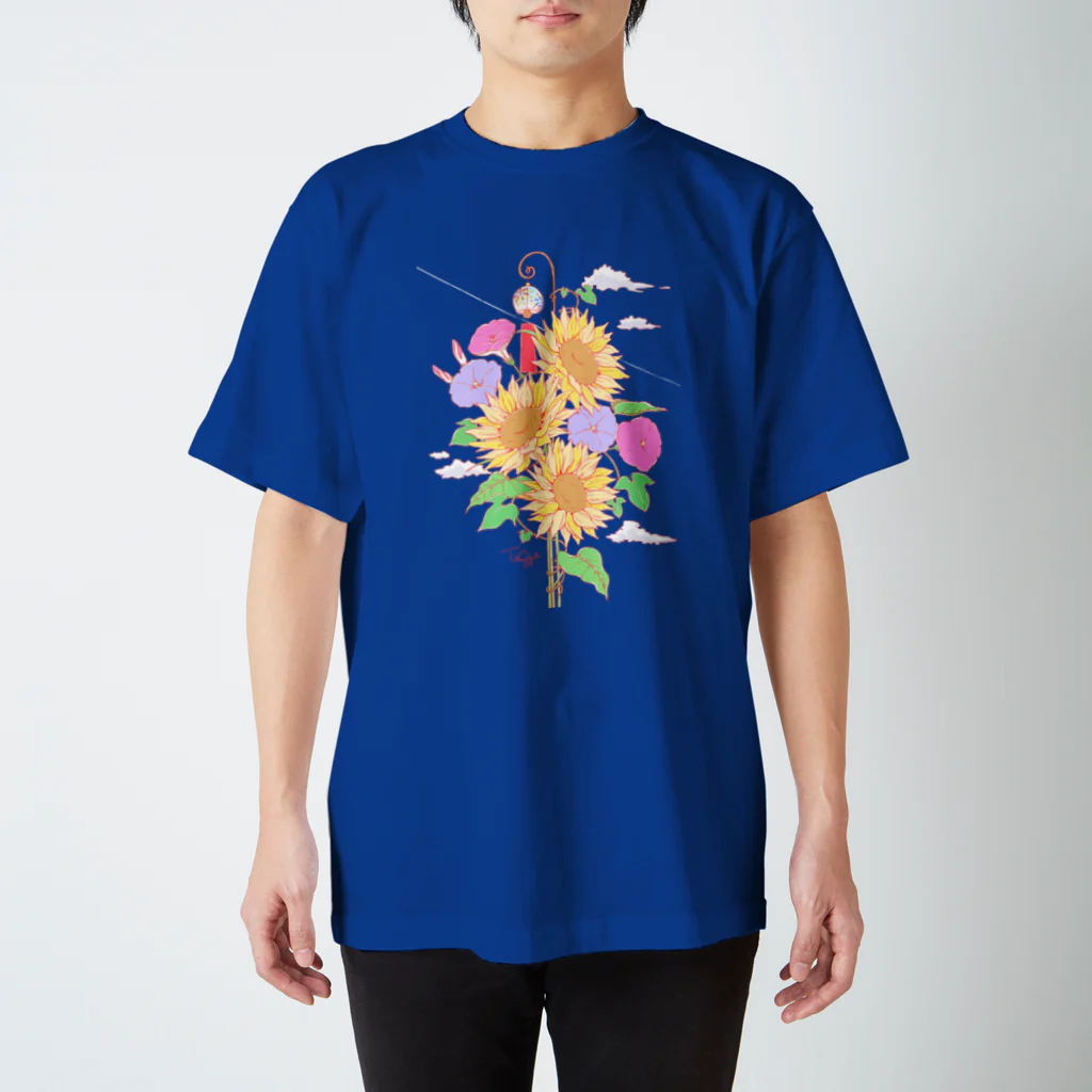 Aya Tagawaの八月のお花盛り沢山 Regular Fit T-Shirt