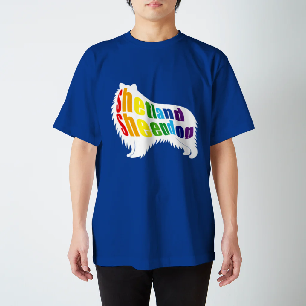 marron1632のShetland Sheepdog rainbow Regular Fit T-Shirt