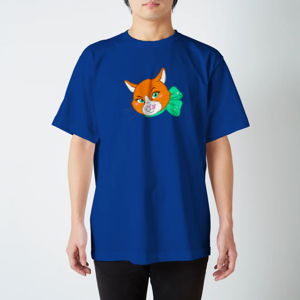 Tatsuya Artistのオレンジキャットの「シャネル」 スタンダードTシャツ