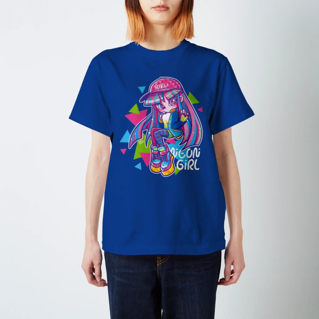 ＴＡＭ＋α◆SUZURIのネオンガール Regular Fit T-Shirt