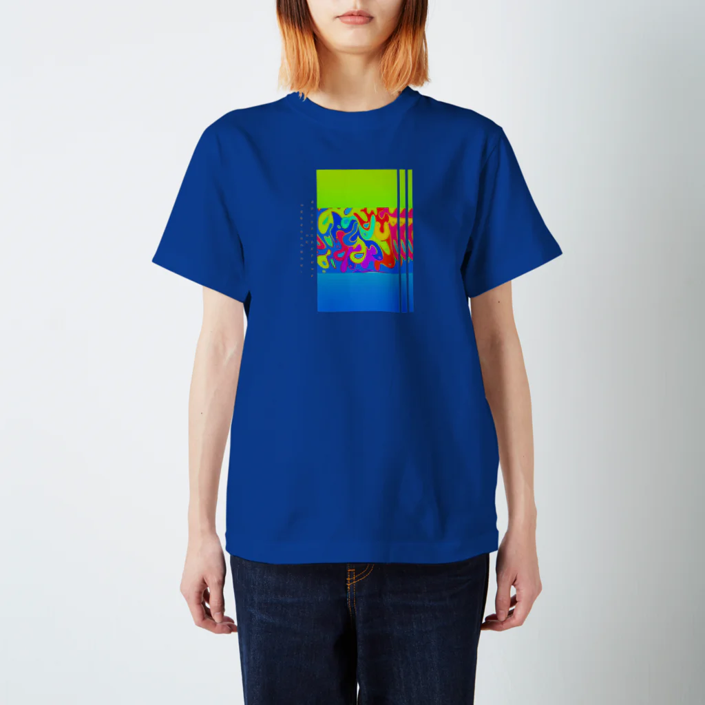 Kouta^の柄物【黄緑・青】 Regular Fit T-Shirt