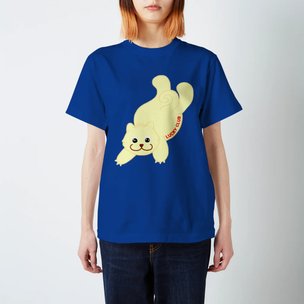 LUCKY CLUBの寝そべりラッキーちゃん スタンダードTシャツ