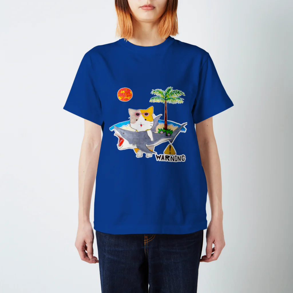 きーのお店のなんかゆるいみけねことWARNING スタンダードTシャツ