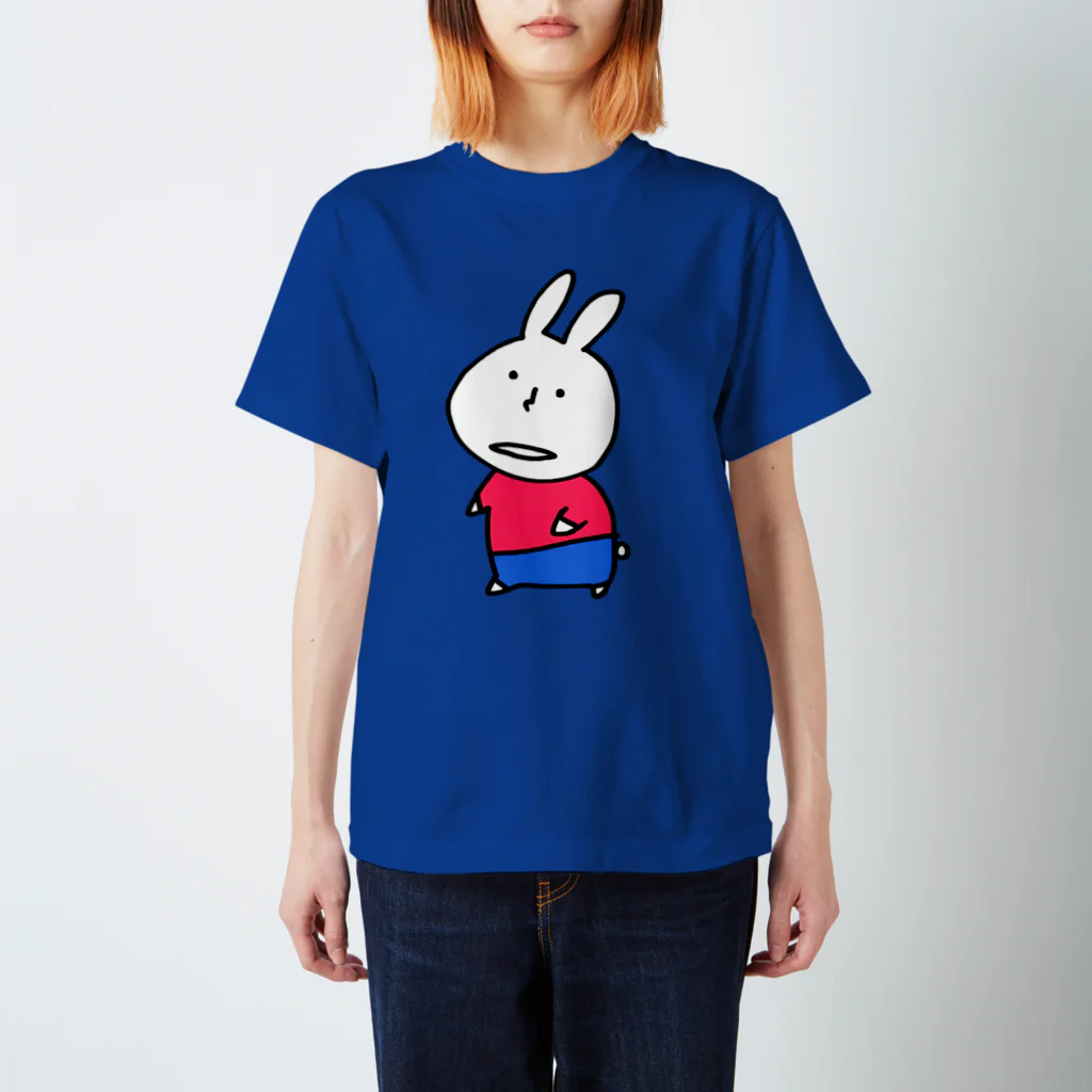 chuou-senのうさぎ赤いシャツ青いズボン スタンダードTシャツ