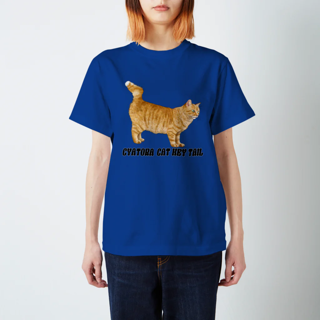 もっち（mocchi）の茶トラ猫ちゃん鍵しっぽ スタンダードTシャツ