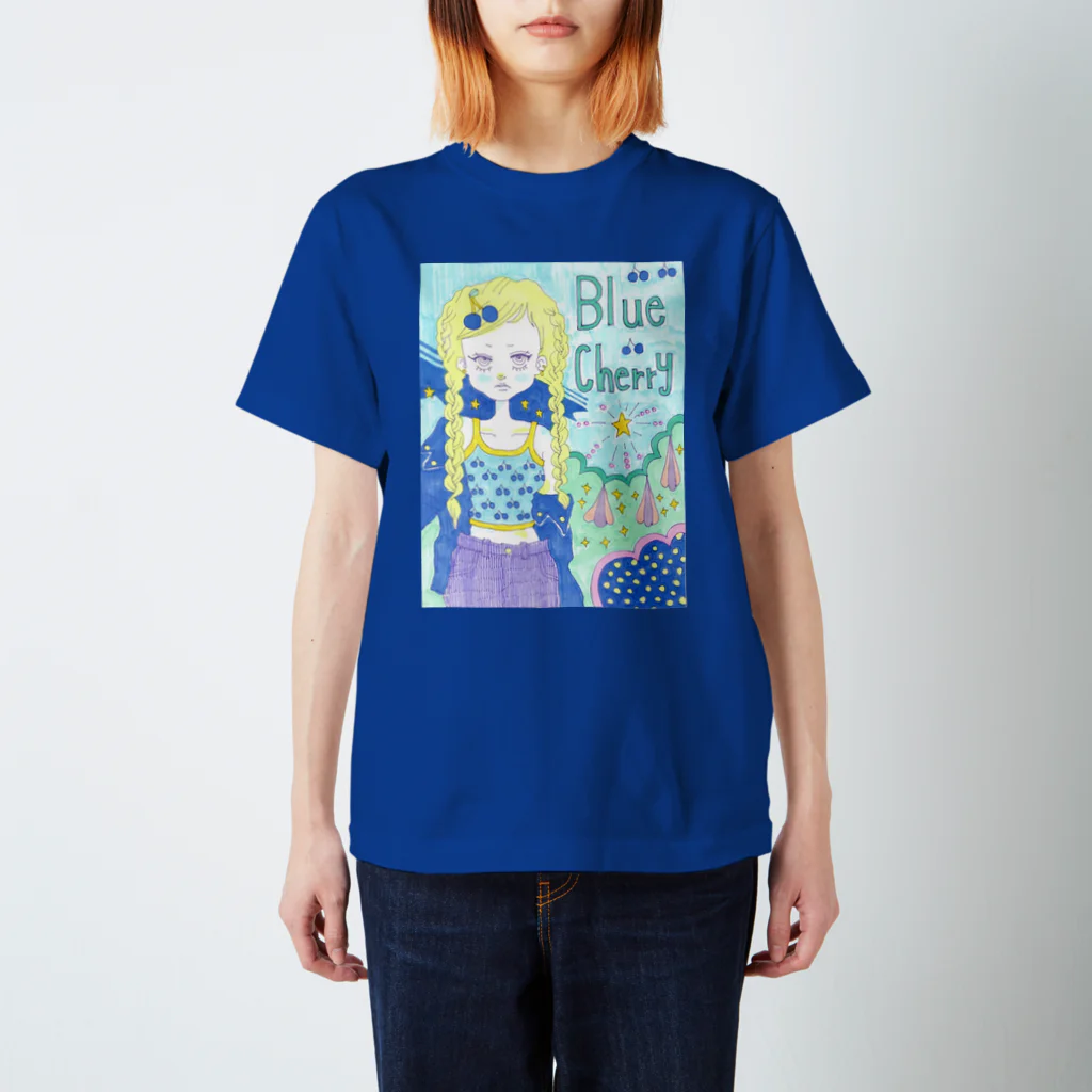 kaoru_littieのBlue cherry Regular Fit T-Shirt