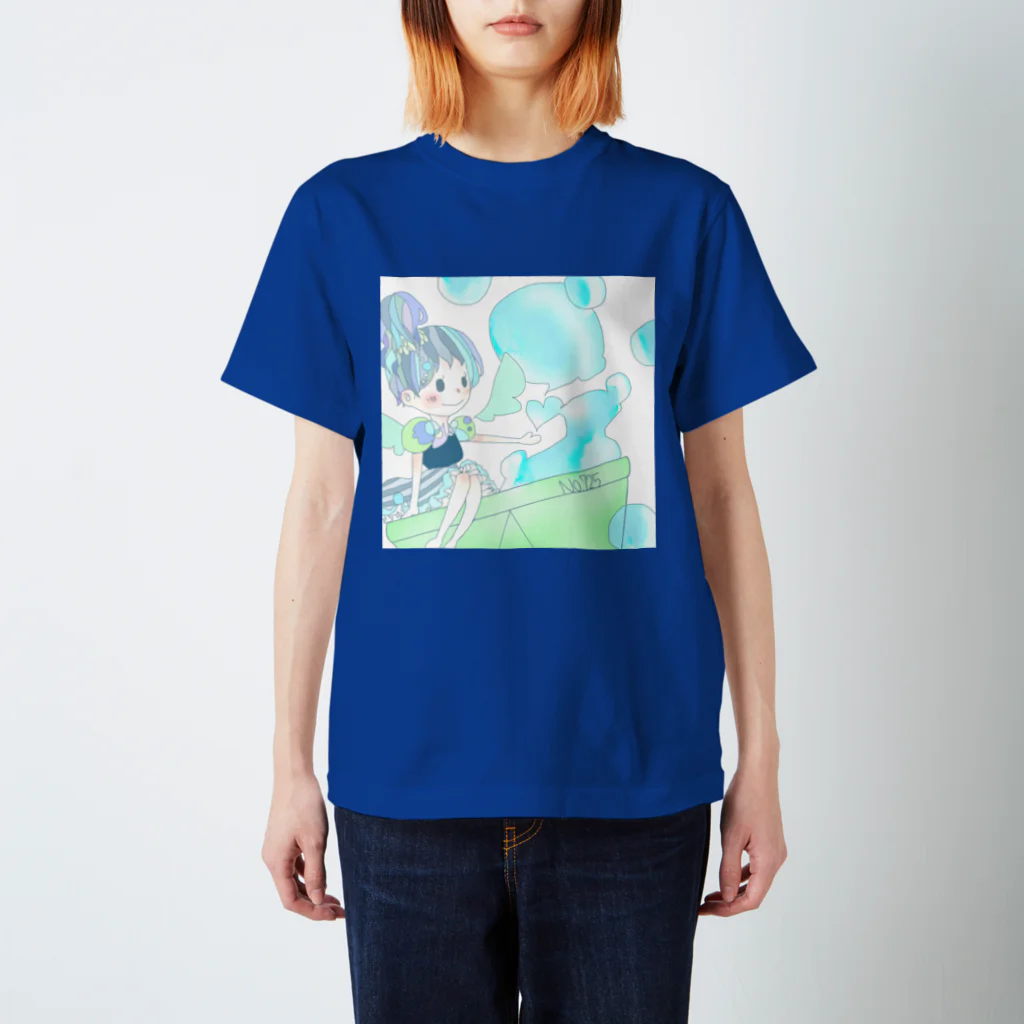 No.725(なんばーななにこ)のシャボン玉おんなのこ スタンダードTシャツ