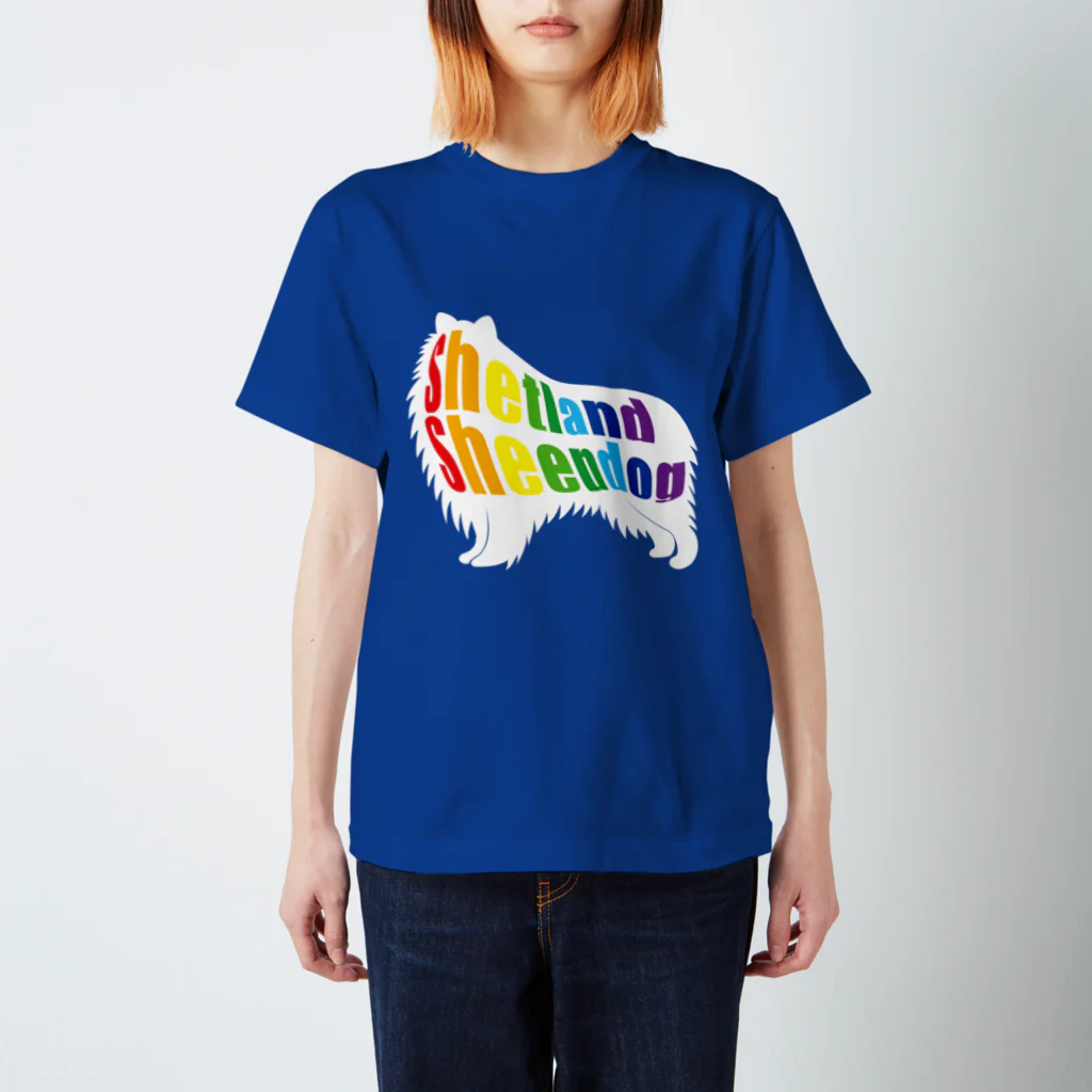 marron1632のShetland Sheepdog rainbow Regular Fit T-Shirt