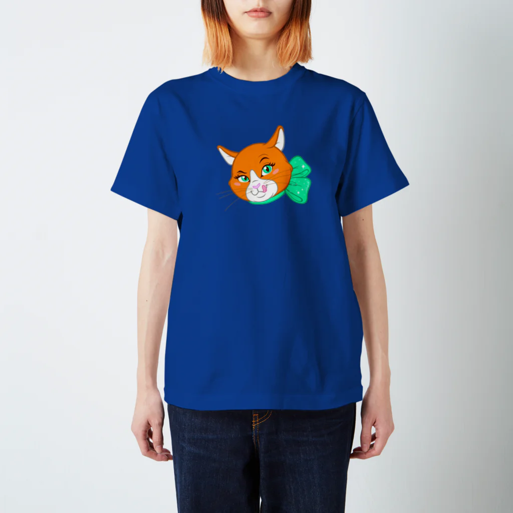 Tatsuya Artistのオレンジキャットの「シャネル」 スタンダードTシャツ