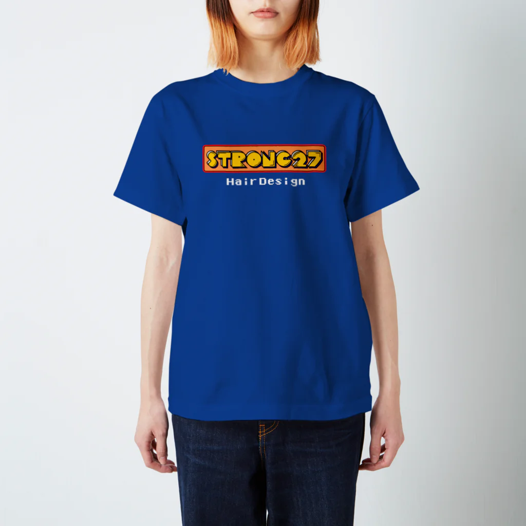 STRONG27 HairDesignのレトロゲーム風ロゴ スタンダードTシャツ