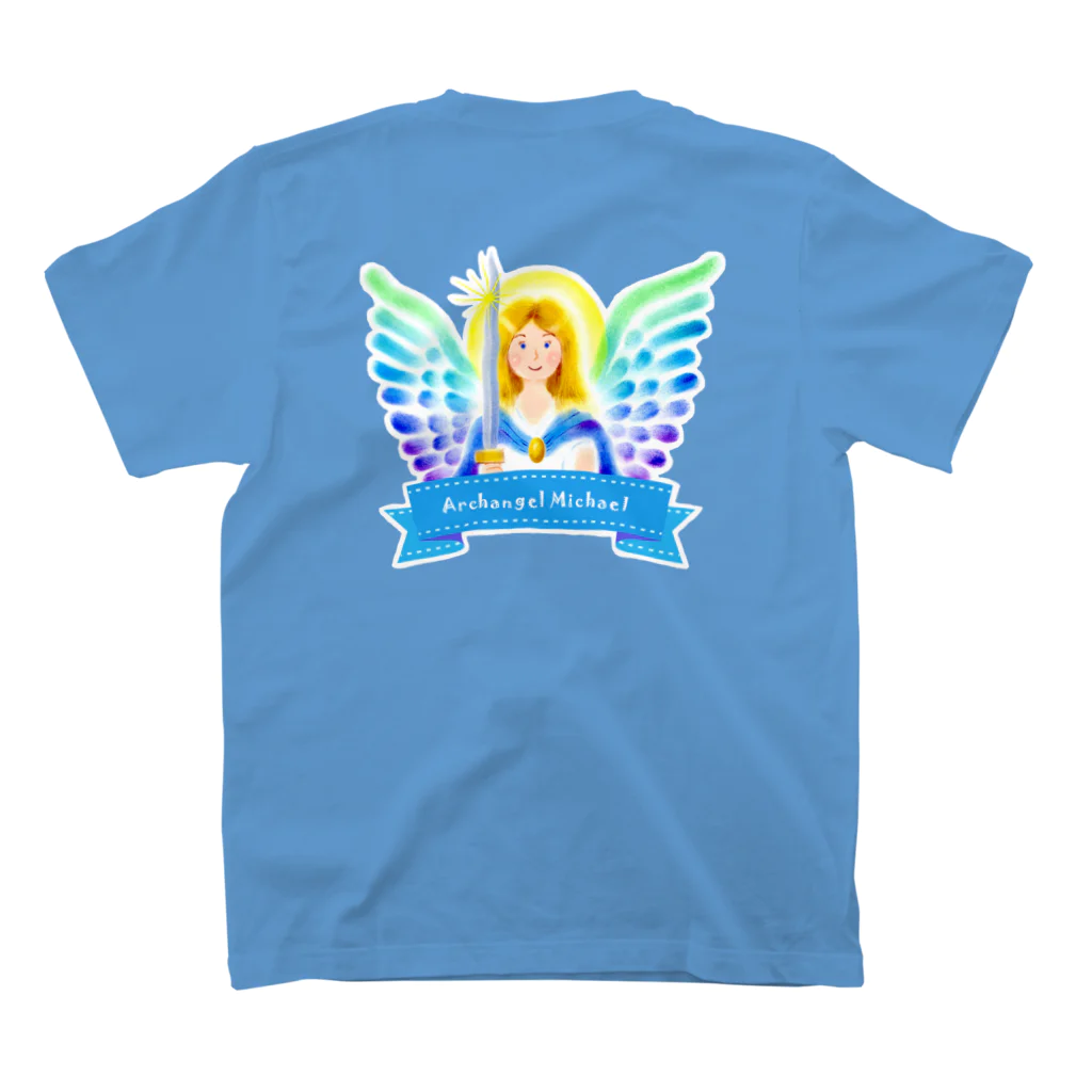 Angel channeling Art 天使のお部屋の大天使ミカエル両面印刷 スタンダードTシャツの裏面