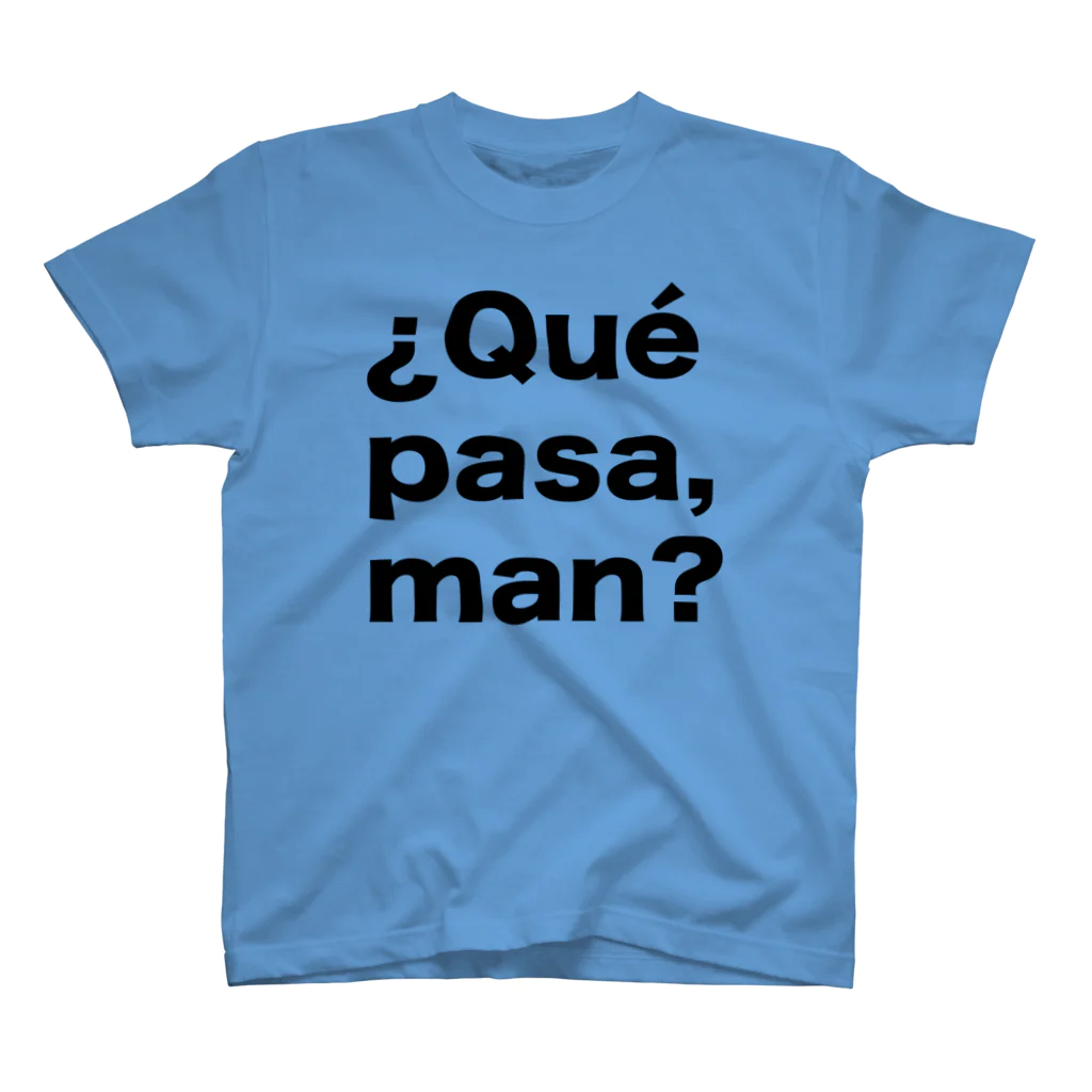 TシャツジャパンSUZURI店🇯🇵の¿Qué pasa,man?（ケパサメン）黒文字 スタンダードTシャツ