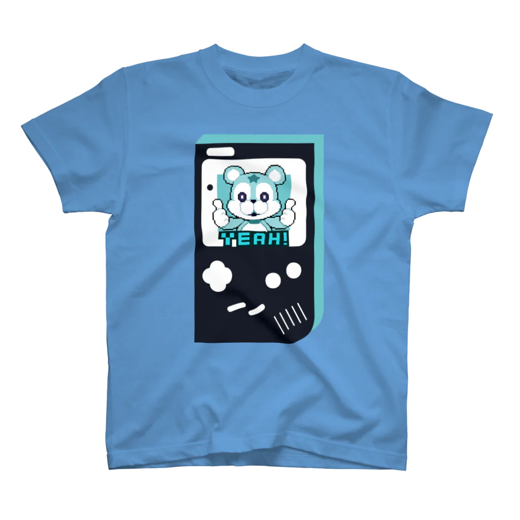 mochaliのRetro Game◆blue bear スタンダードTシャツ