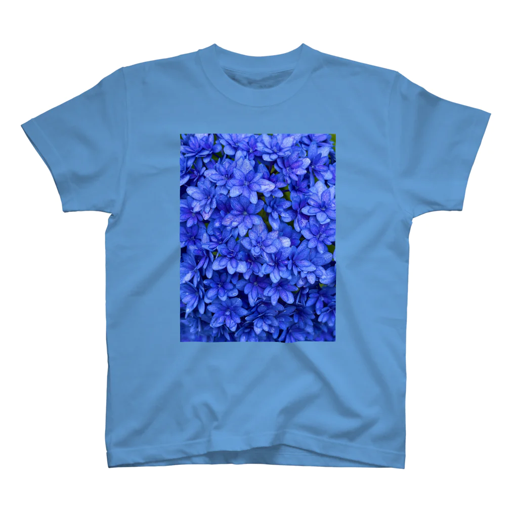 moon💎✨の🔵🔵あじさいブルー🔵🔵 スタンダードTシャツ