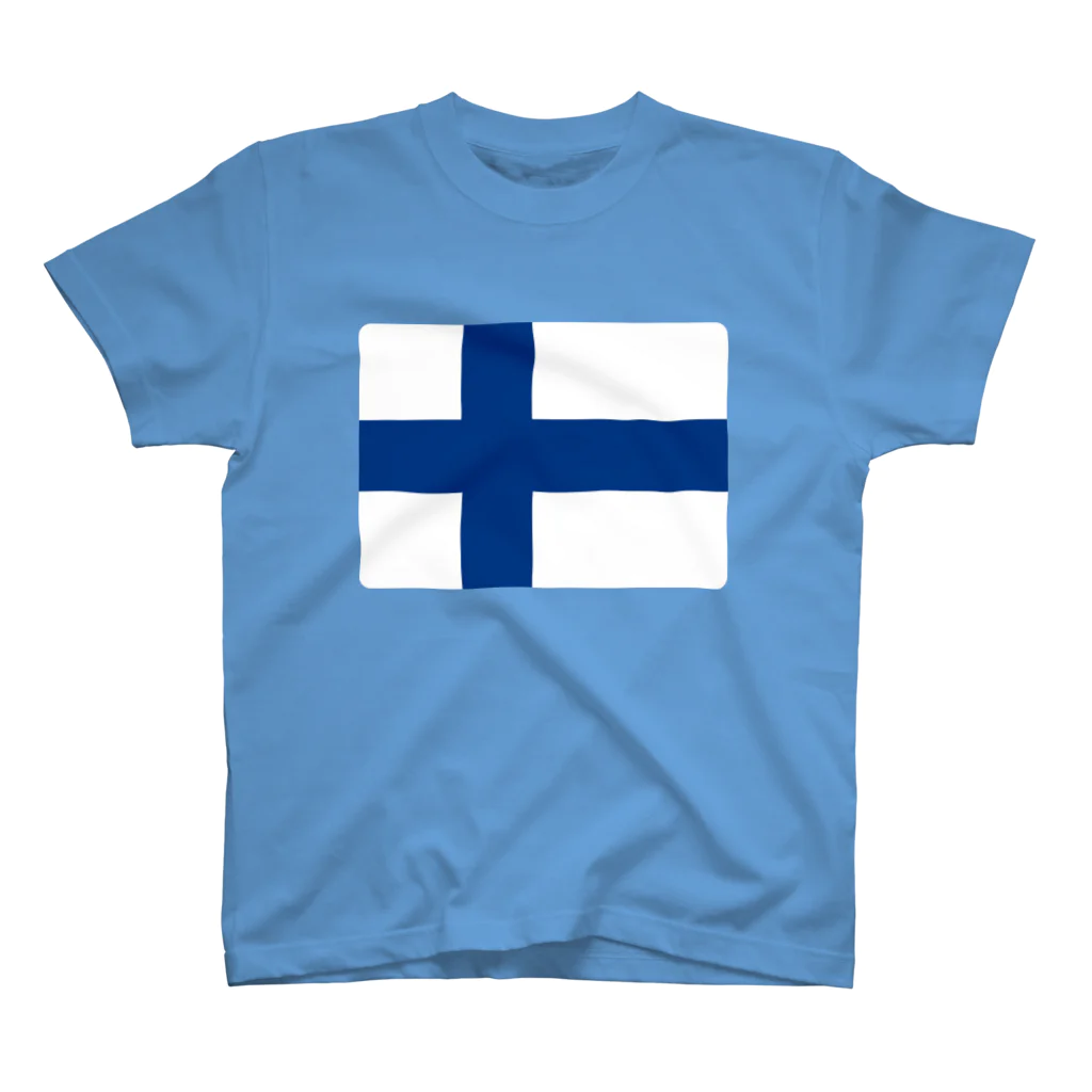 お絵かき屋さんのフィンランドの国旗 Regular Fit T-Shirt