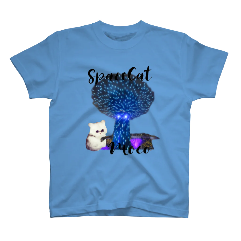 岩津猫屋敷の宇宙猫モコ Regular Fit T-Shirt