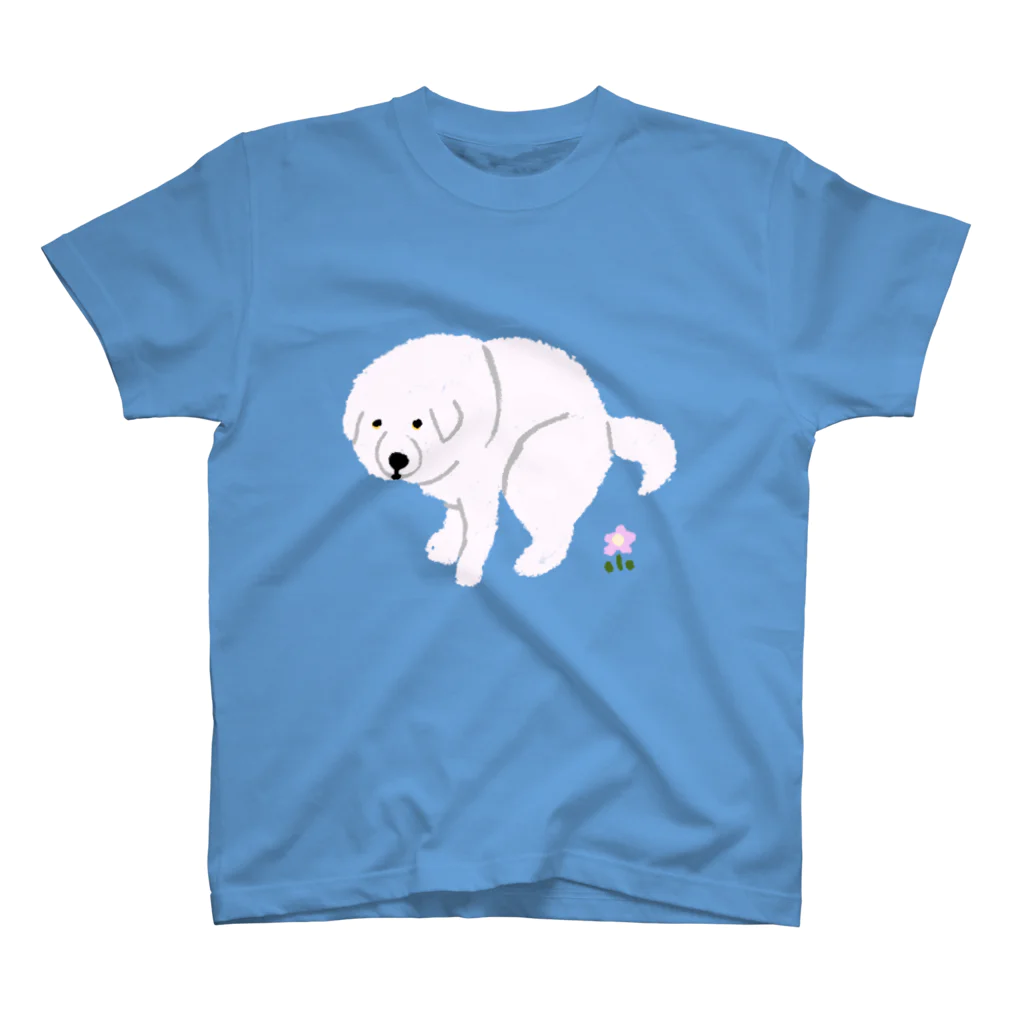 Big Dog Luckのふんばる犬-グレートピレニーズ2 Regular Fit T-Shirt