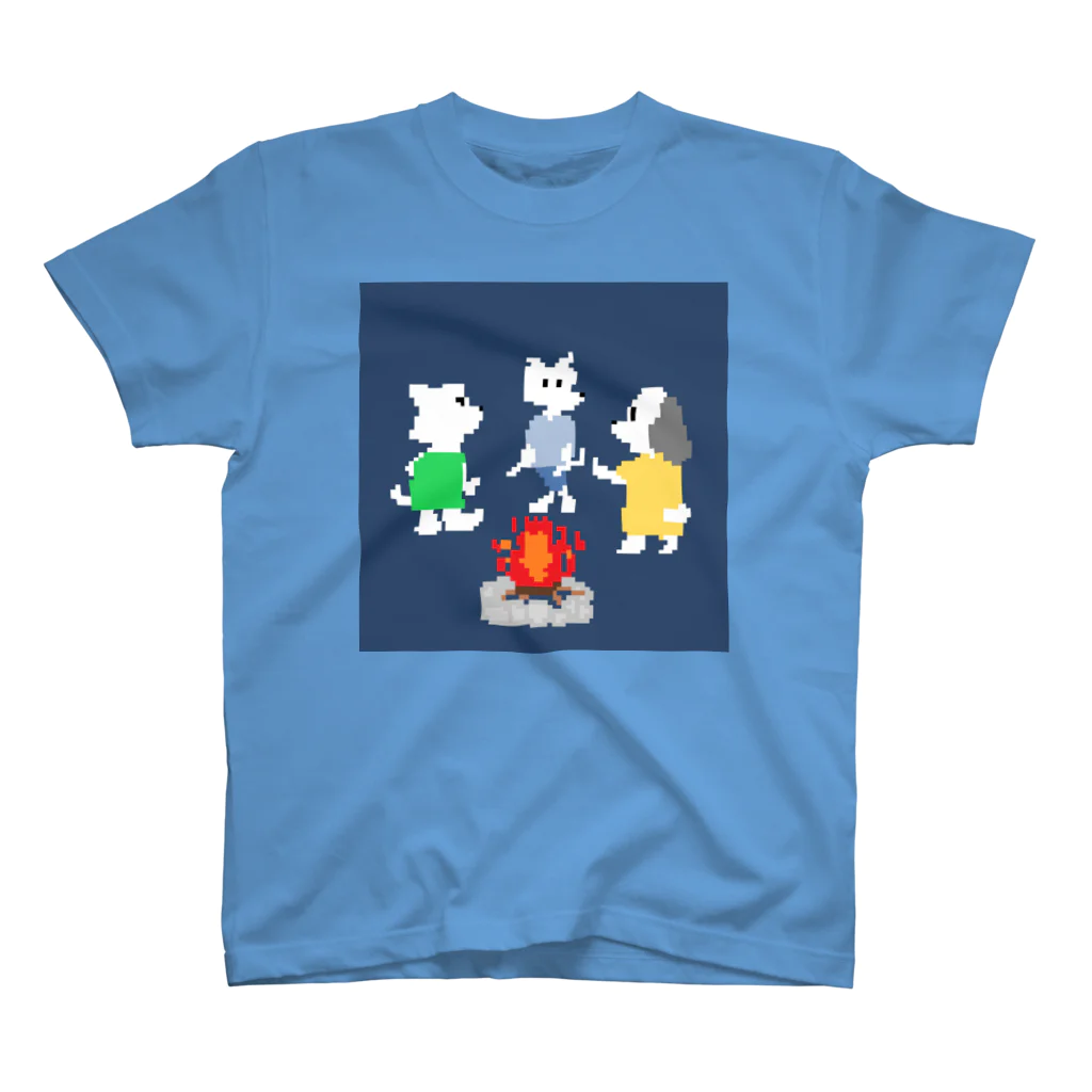 いんきょたんショップの犬シリーズ-焚火- Regular Fit T-Shirt