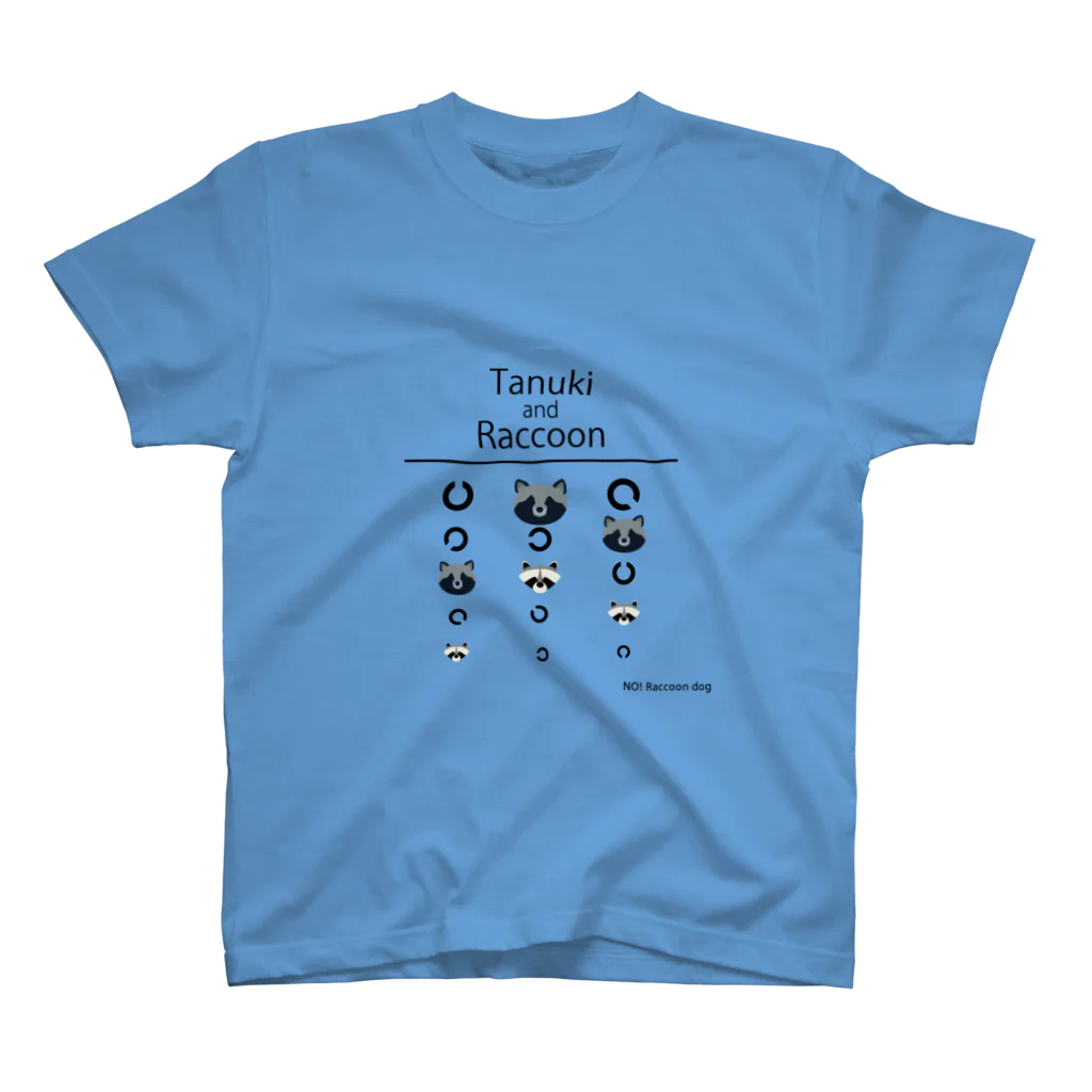 ぽんぽこ商店のTanuki and raccoon スタンダードTシャツ