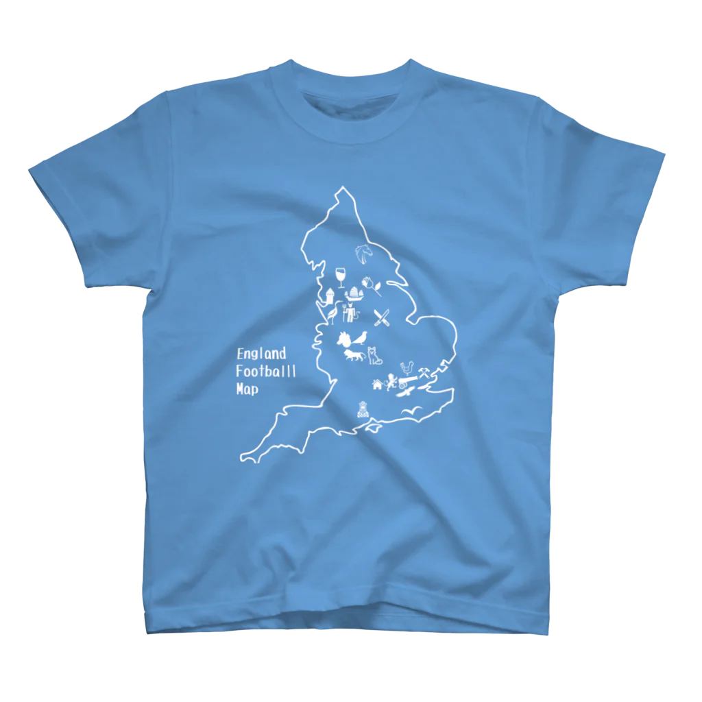Design UKのイングランドサッカー地図 Regular Fit T-Shirt