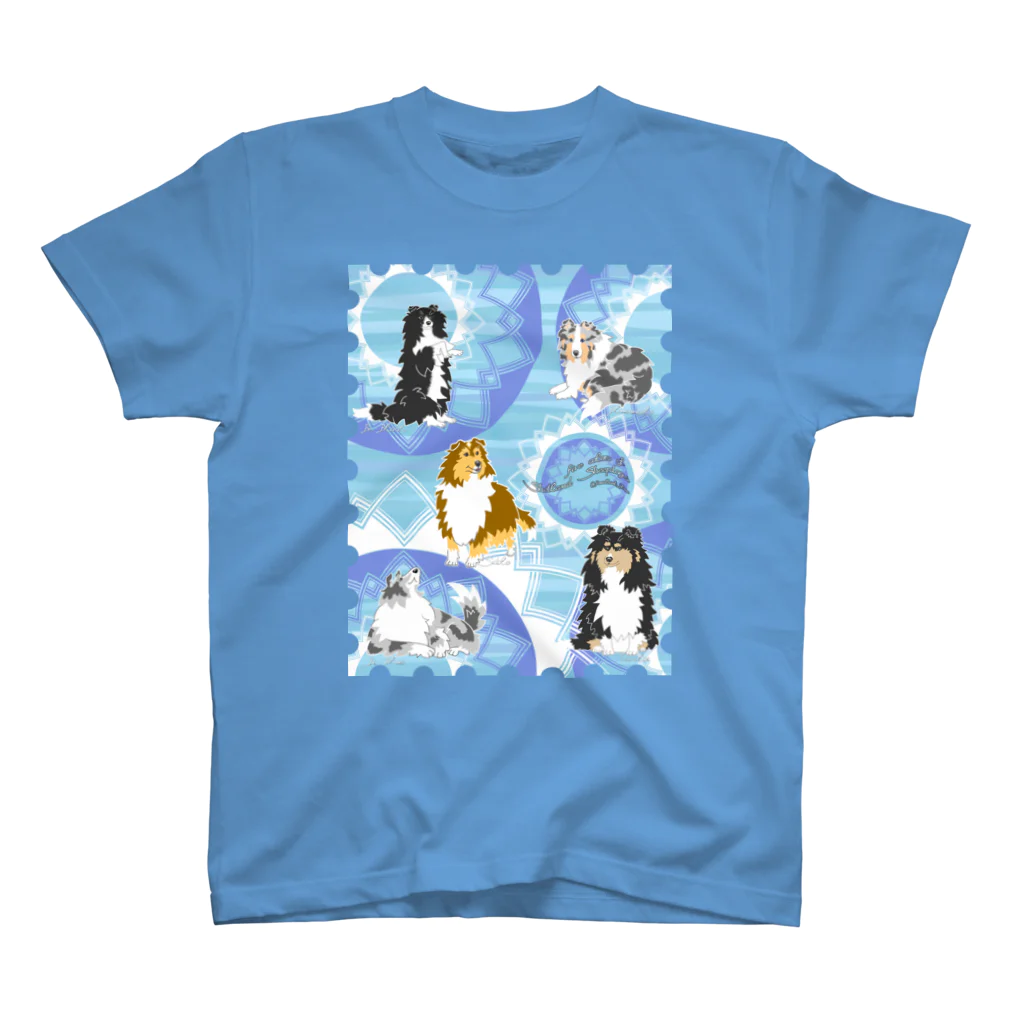 Airy BlueのFive colors of Shetland Sheepdogs.～Turquoise～ スタンダードTシャツ