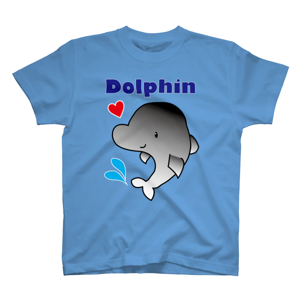 ゴロニャーのダサT屋さんのイルカ #Dolphin #水族館 スタンダードTシャツ