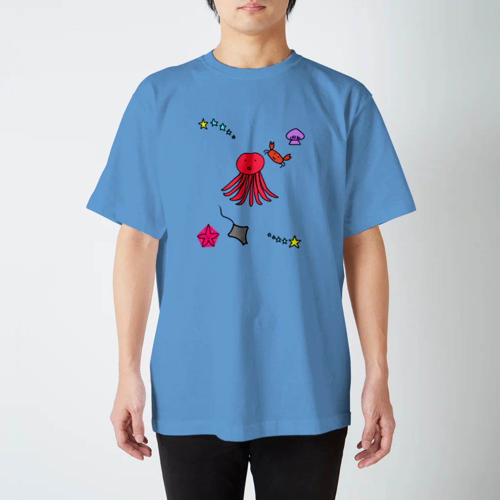 386のポップなタコ（クリア） Regular Fit T-Shirt