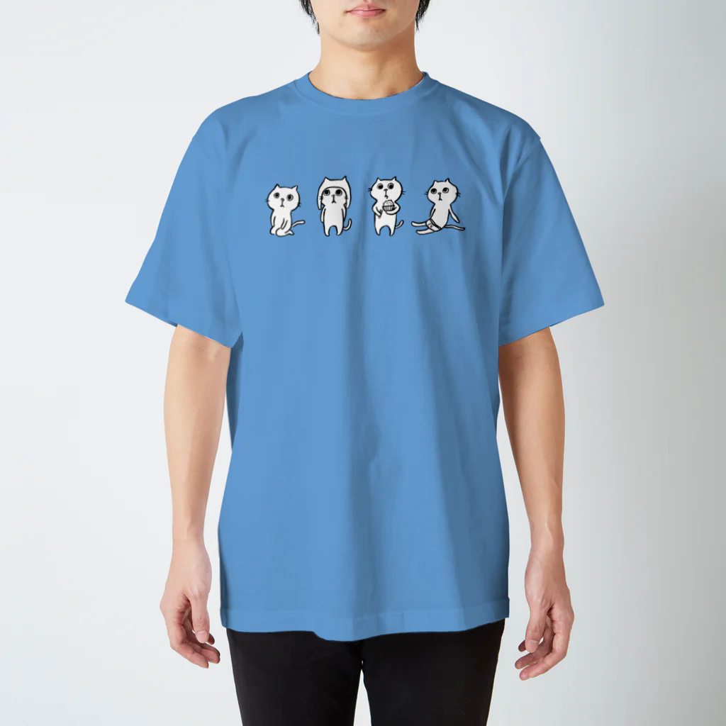 ノートのはじっこのねこの４兄弟 スタンダードTシャツ