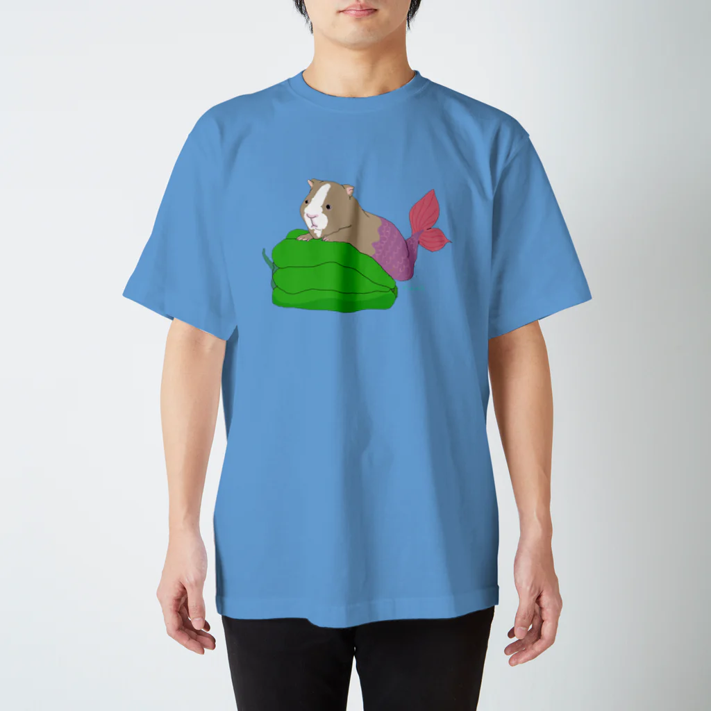 nins・にんずの人魚のモルモット スタンダードTシャツ