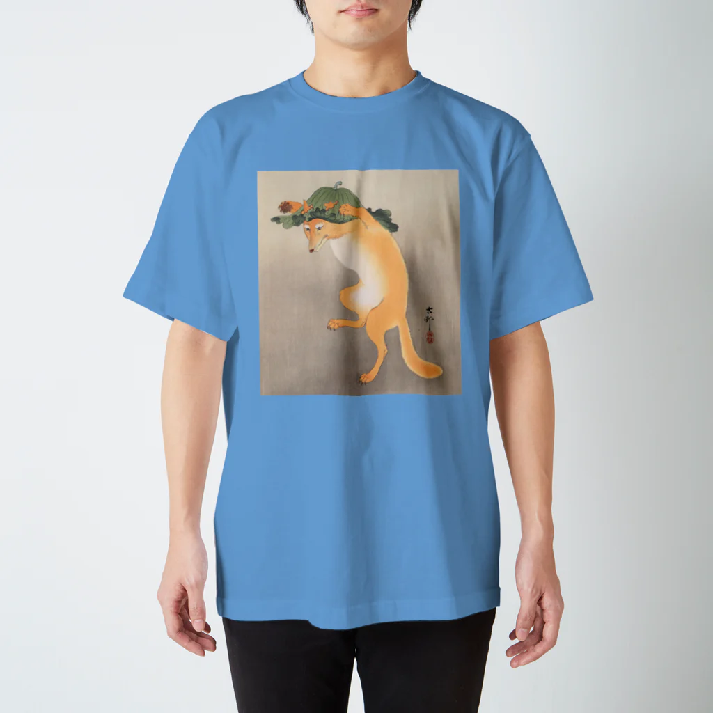 寿めでたや(ukiyoe)の日本画：浮世絵；踊る狐 スタンダードTシャツ