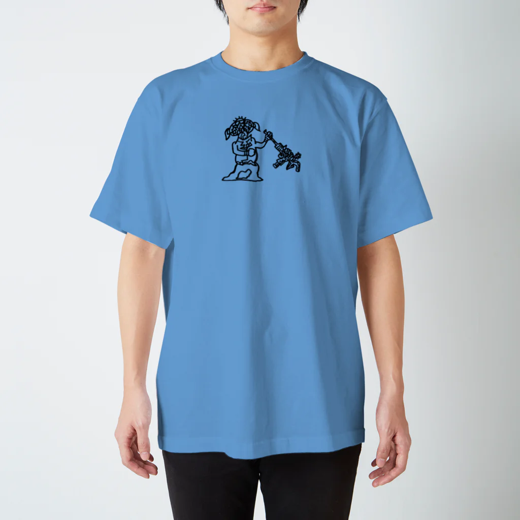 CHI(CHILD ZONE) の黒色の戦争反対 Tシャツ サックスブルー スタンダードTシャツ