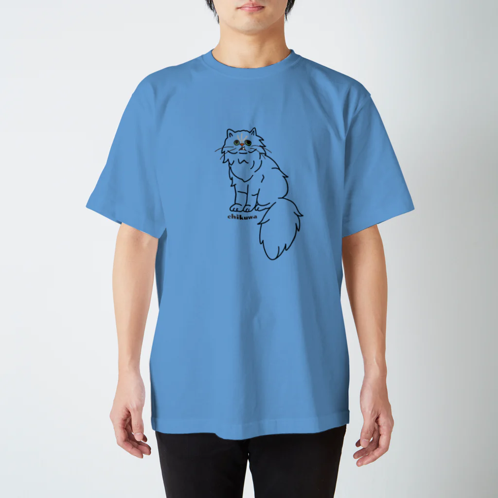 エダマメトイチのチクワくん　線描き　中 スタンダードTシャツ