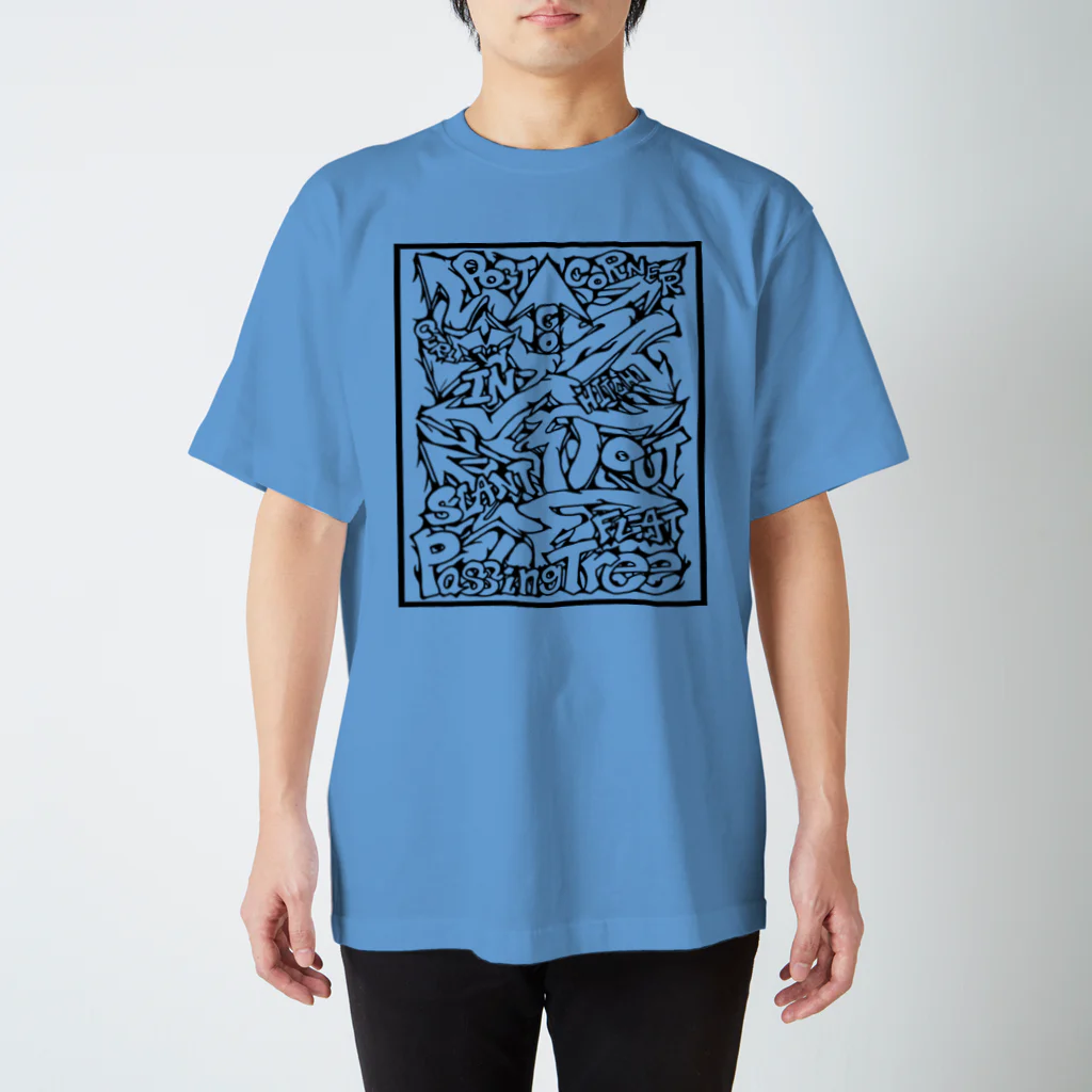 PB.DesignsのPassing Tree 透過・黒線 スタンダードTシャツ