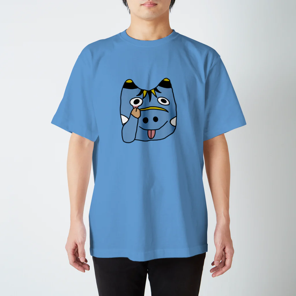 ロジローのあっかんべーこ(青) スタンダードTシャツ