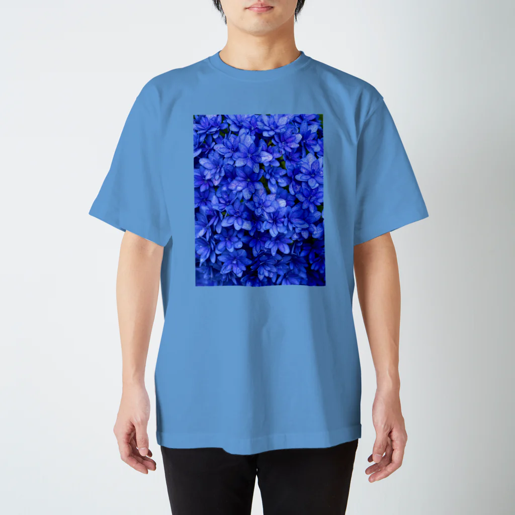 moon💎✨の🔵🔵あじさいブルー🔵🔵 スタンダードTシャツ